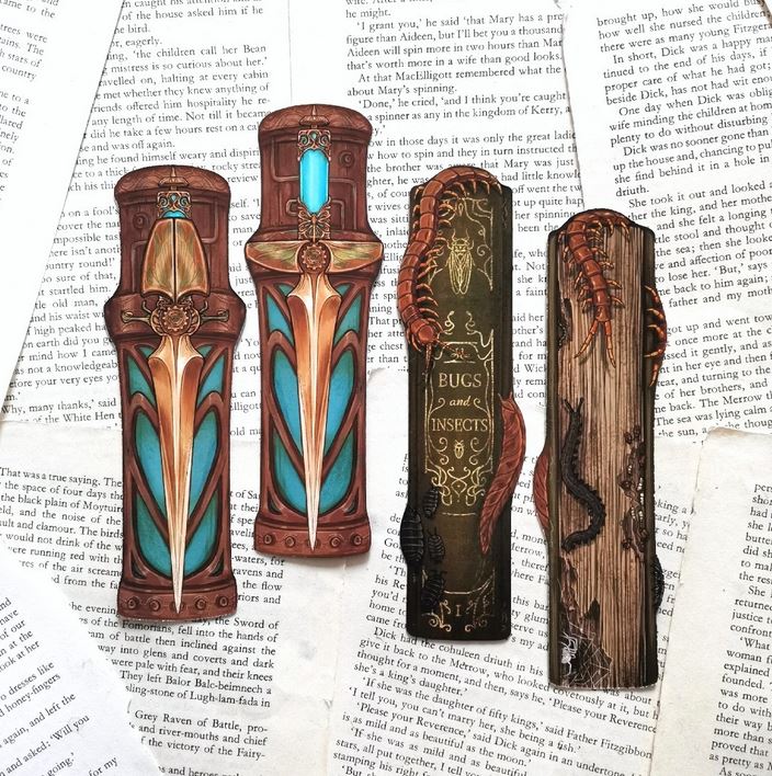 Bugs & Steampunk bookmarks