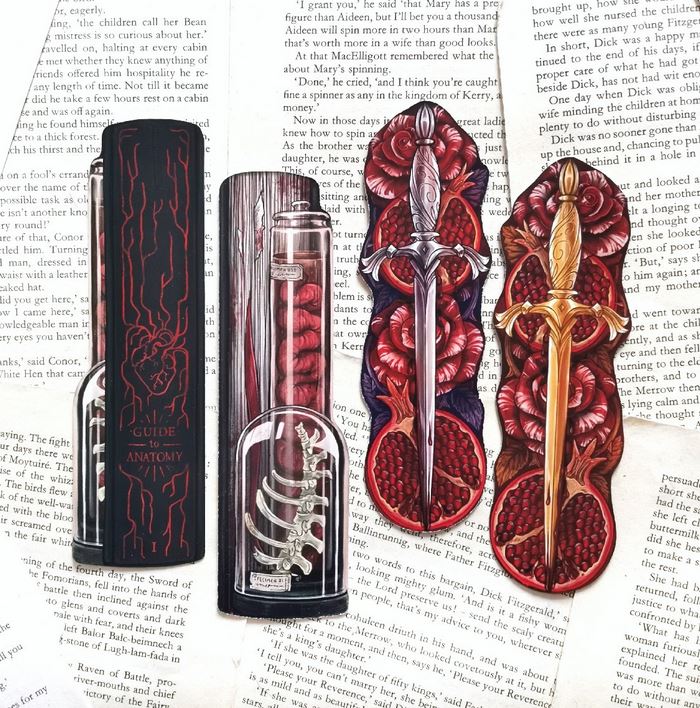 Anatomy & Pomegranate bookmarks